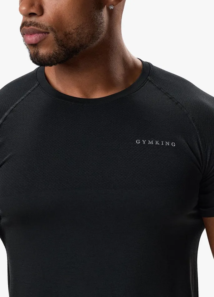 Gym King Gymwear Men Seamless Tee 8211 Black