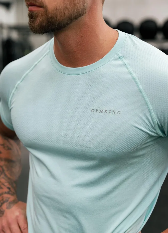 Gym King Gymwear Men Seamless Tee 8211 Mineral Green