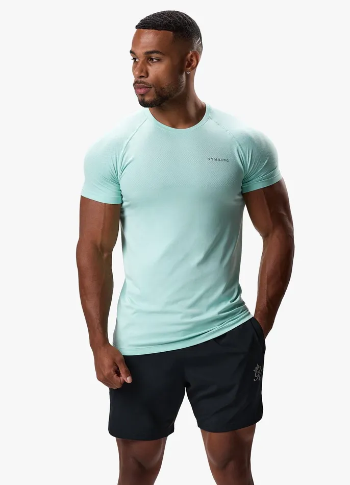 Gym King Gymwear Men Seamless Tee 8211 Mineral Green