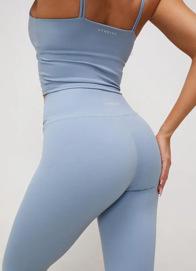Gym King Gymwear Women 365 Wrap Over Legging 8211 Powder Blue