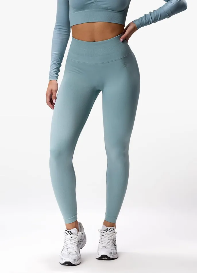 Gym King Gymwear Women Sculpt Seamless Legging 8211 Stone Blue