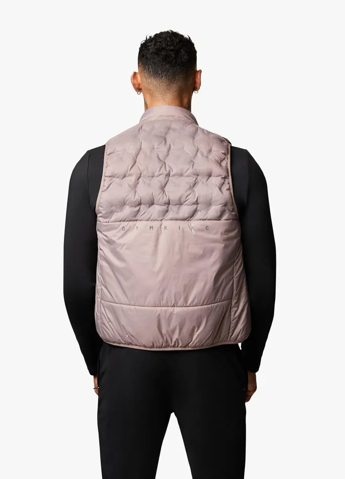 Gym King Outerwear Men Heat Sealed Tech Gilet 8211 Iron Gym King Outerwear Men Heat Sealed Tech Gilet 8211 Iron