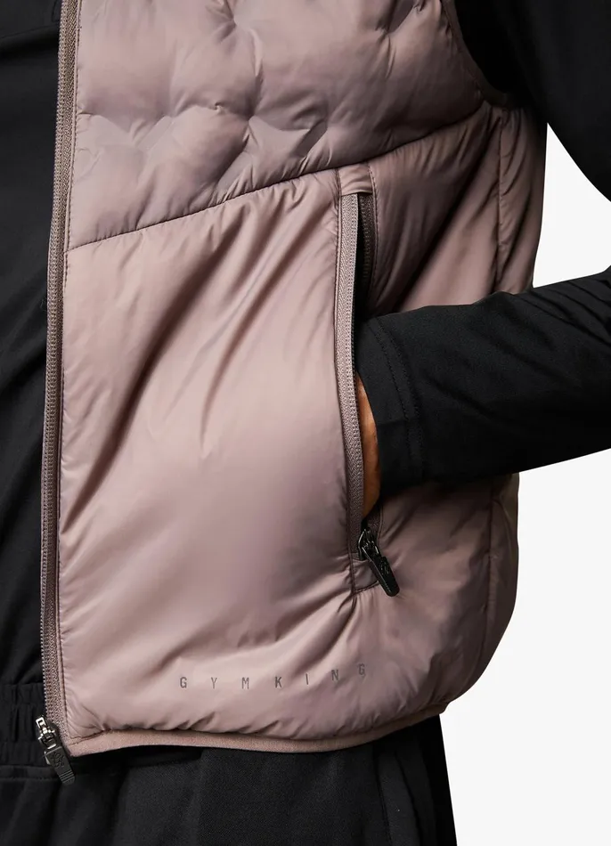 Gym King Outerwear Men Heat Sealed Tech Gilet 8211 Iron Gym King Outerwear Men Heat Sealed Tech Gilet 8211 Iron