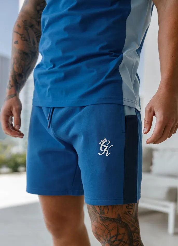 Gym King Shorts Men Contrast Panel Fleece Short 8211 Riviera BlueSky Blue