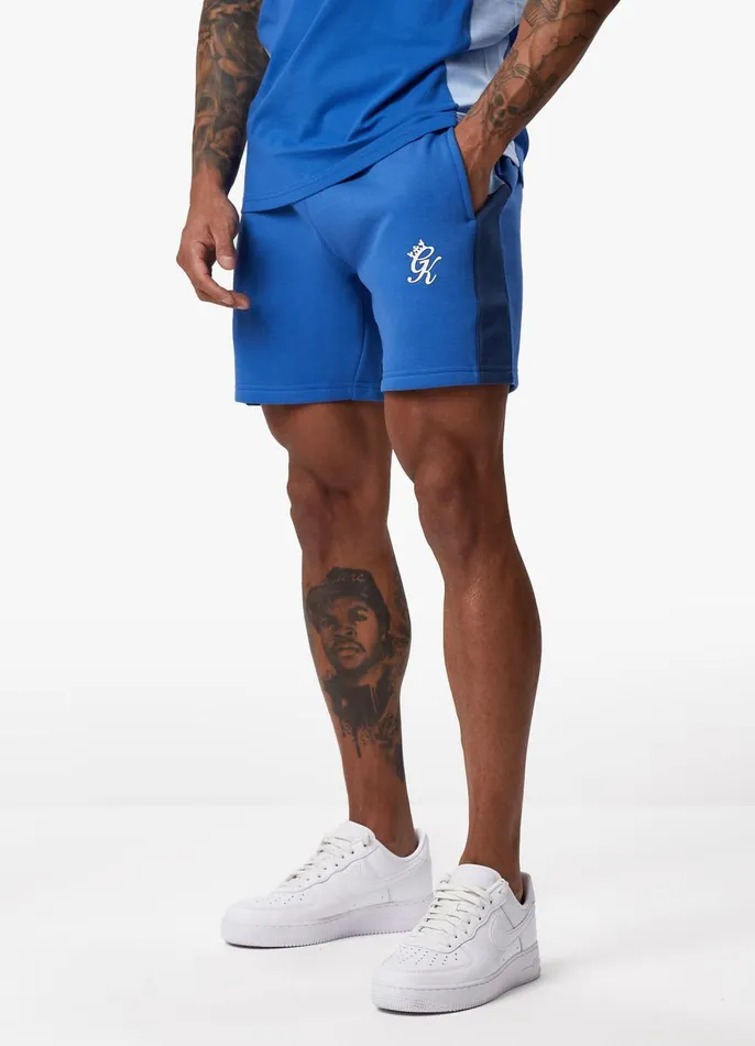 Gym King Shorts Men Contrast Panel Fleece Short 8211 Riviera BlueSky Blue