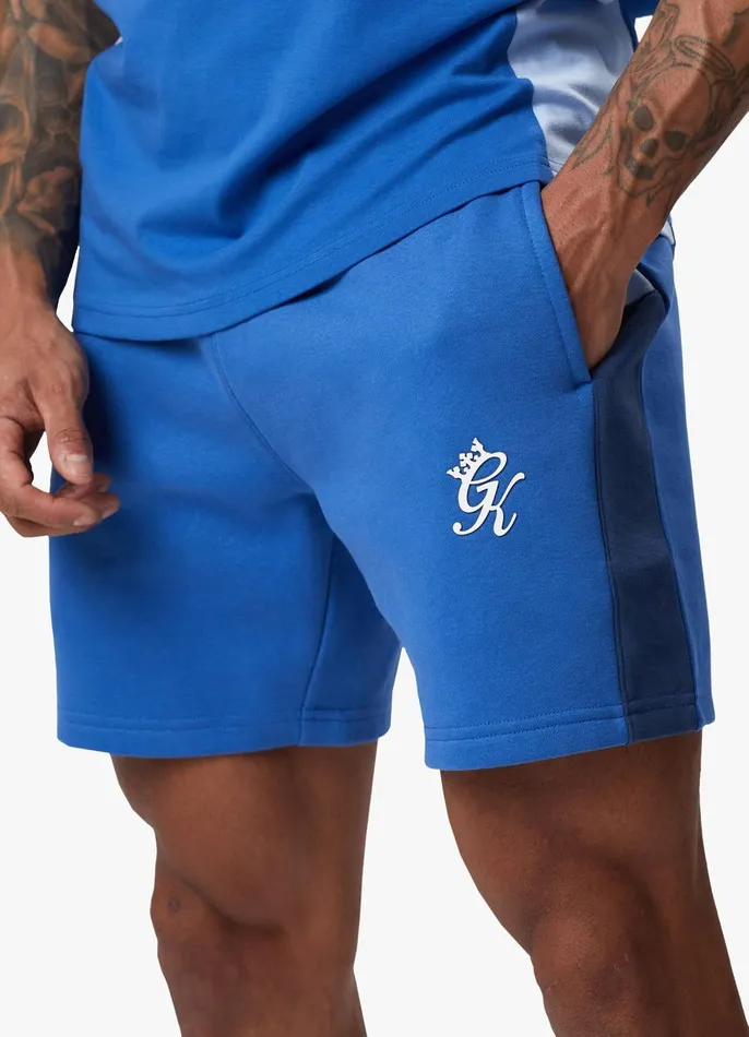 Gym King Shorts Men Contrast Panel Fleece Short 8211 Riviera BlueSky Blue