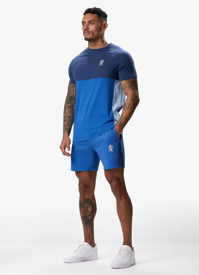 Gym King Shorts Men Contrast Panel Fleece Short 8211 Riviera BlueSky Blue