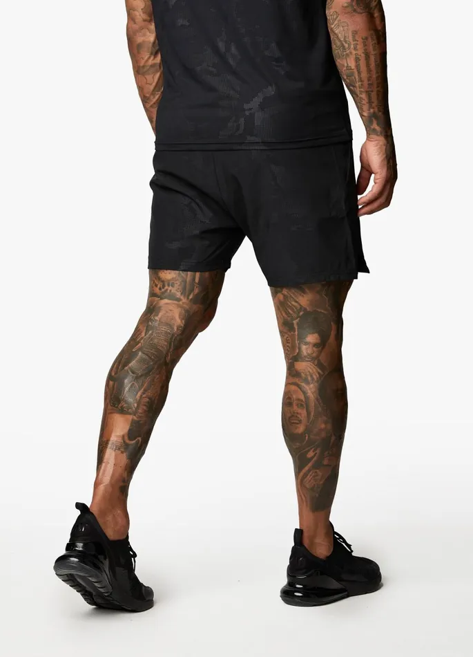 Gym King Shorts Men Debossed Camo Short 5034 8211 Black
