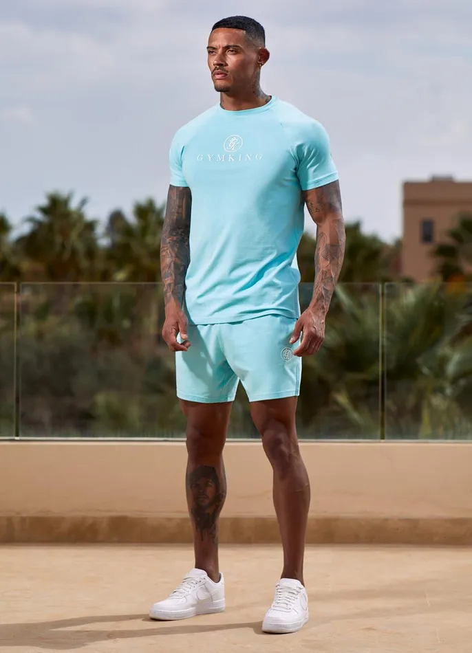 Gym King Shorts Men Pro Jersey Short 8211 Aqua Blue