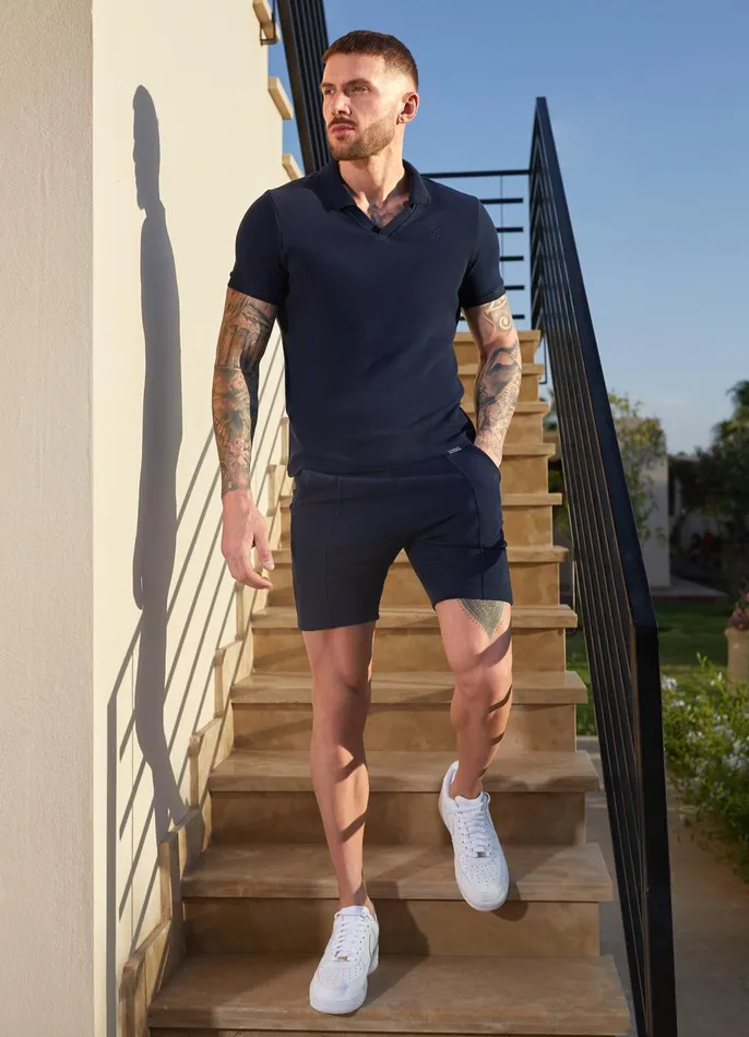 Gym King Shorts Men Signature Texture Short 8211 Navy