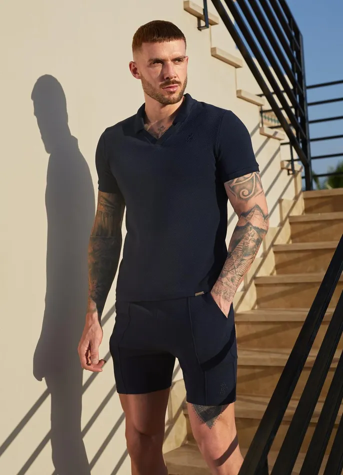 Gym King Shorts Men Signature Texture Short 8211 Navy