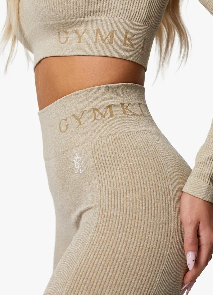 Gym King Shorts Women Formation Rib 3034 Short 8211 Oatmeal Marl
