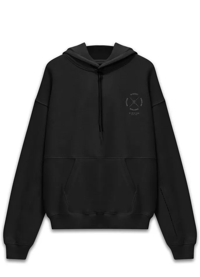 Gym King Sweatshirts and Hoodies Men Compass Hood 8211 Black