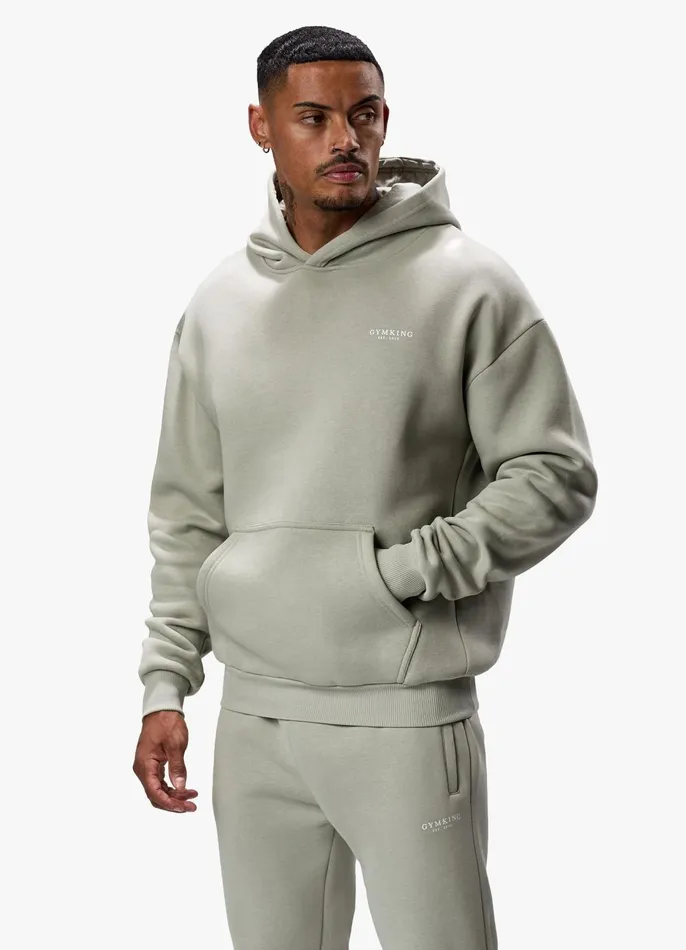 Gym King Sweatshirts and Hoodies Men Established Hood 8211 Sage Grey