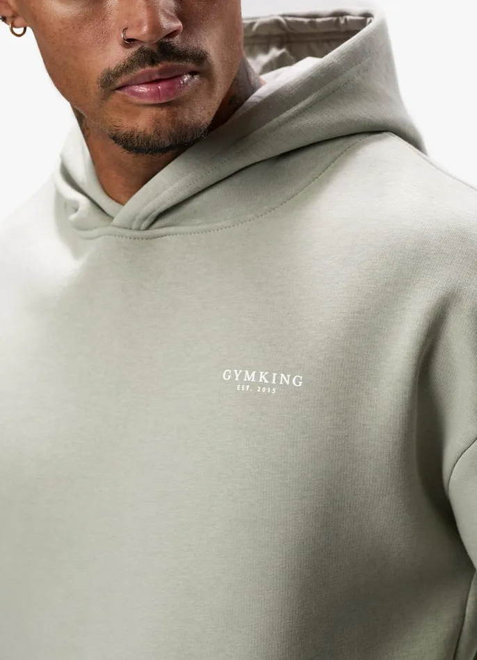 Gym King Sweatshirts and Hoodies Men Established Hood 8211 Sage Grey