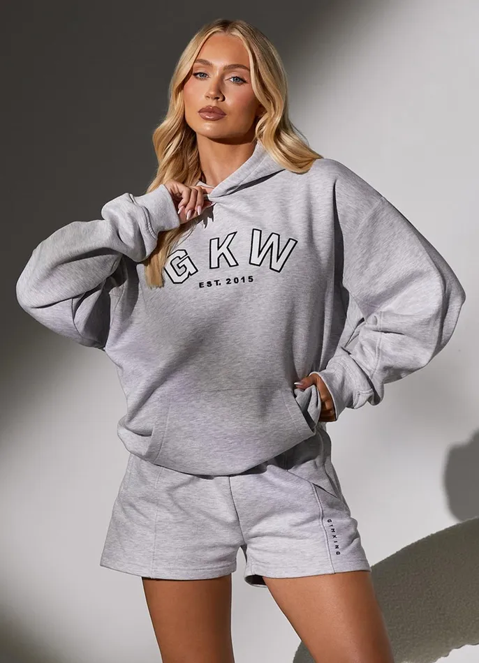 Gym King Sweatshirts and Hoodies Women GKW Relaxed Fit Hoodie 8211 Snow Marl