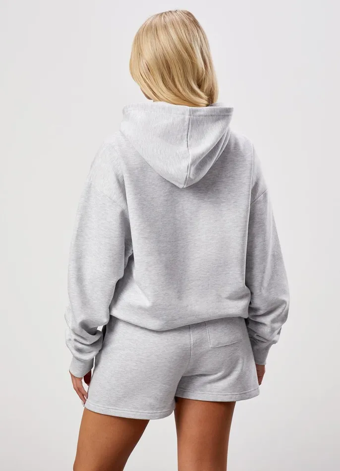 Gym King Sweatshirts and Hoodies Women GKW Relaxed Fit Hoodie 8211 Snow Marl