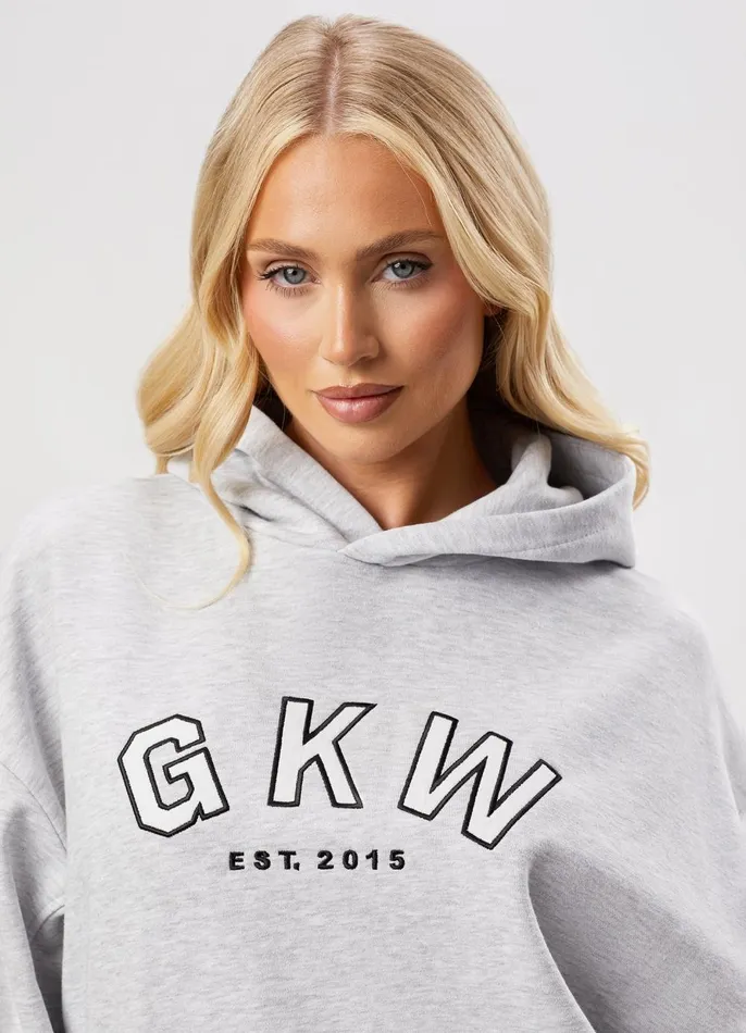 Gym King Sweatshirts and Hoodies Women GKW Relaxed Fit Hoodie 8211 Snow Marl