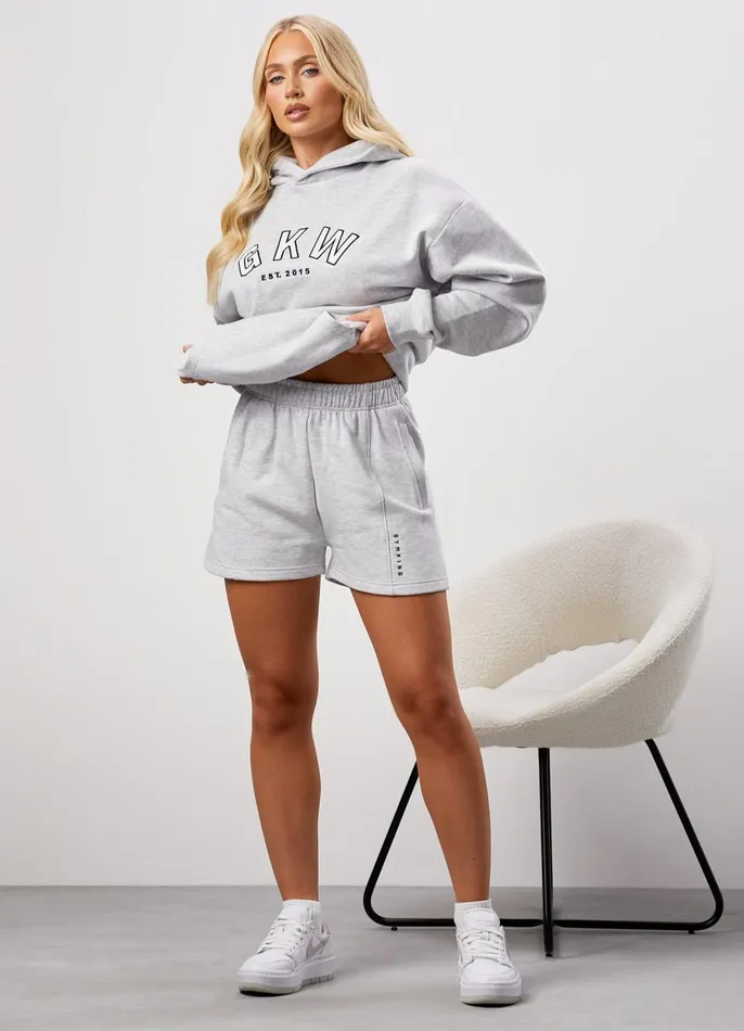 Gym King Sweatshirts and Hoodies Women GKW Relaxed Fit Hoodie 8211 Snow Marl