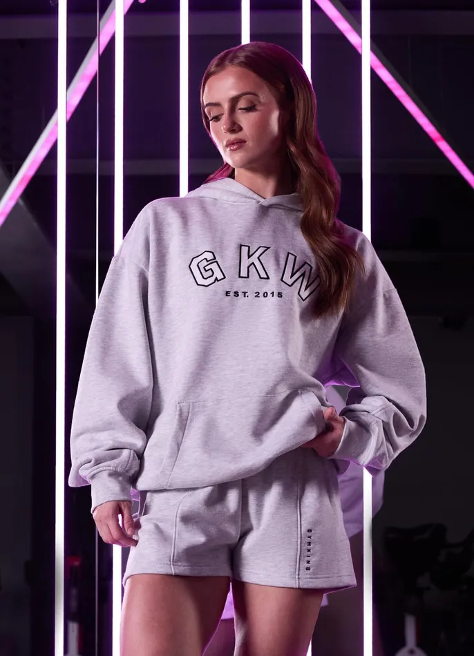 Gym King Sweatshirts and Hoodies Women GKW Relaxed Fit Hoodie 8211 Snow Marl