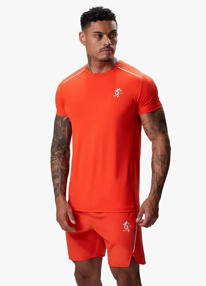 Gym King TShirts Men Flex Tee 8211 Chilli RedWhite