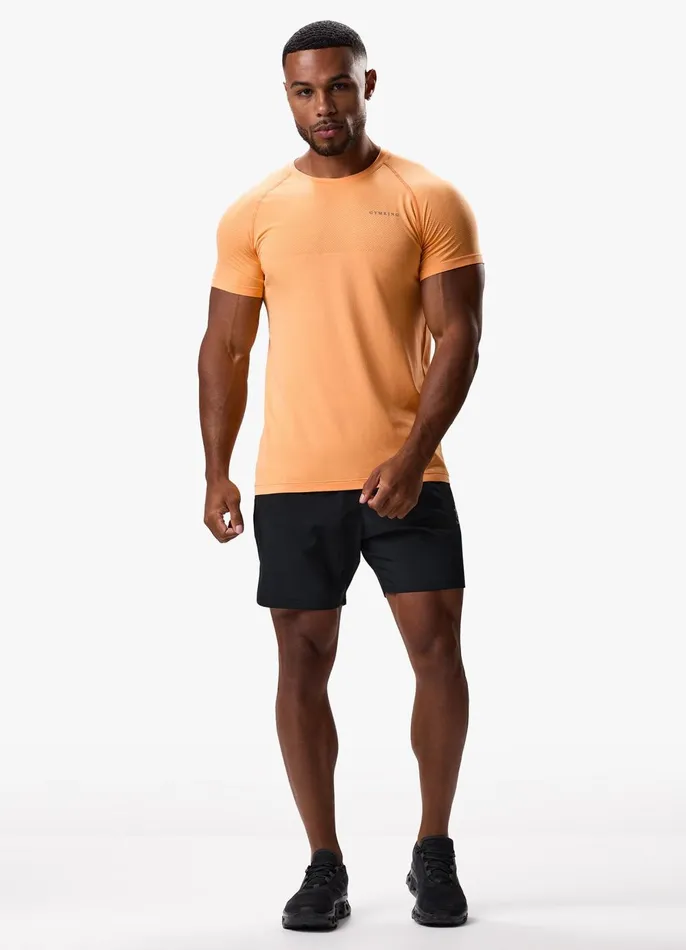 Gym King TShirts Men Seamless Tee 8211 Soft Orange