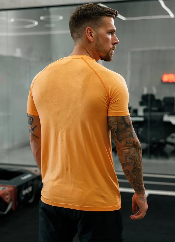 Gym King TShirts Men Seamless Tee 8211 Soft Orange