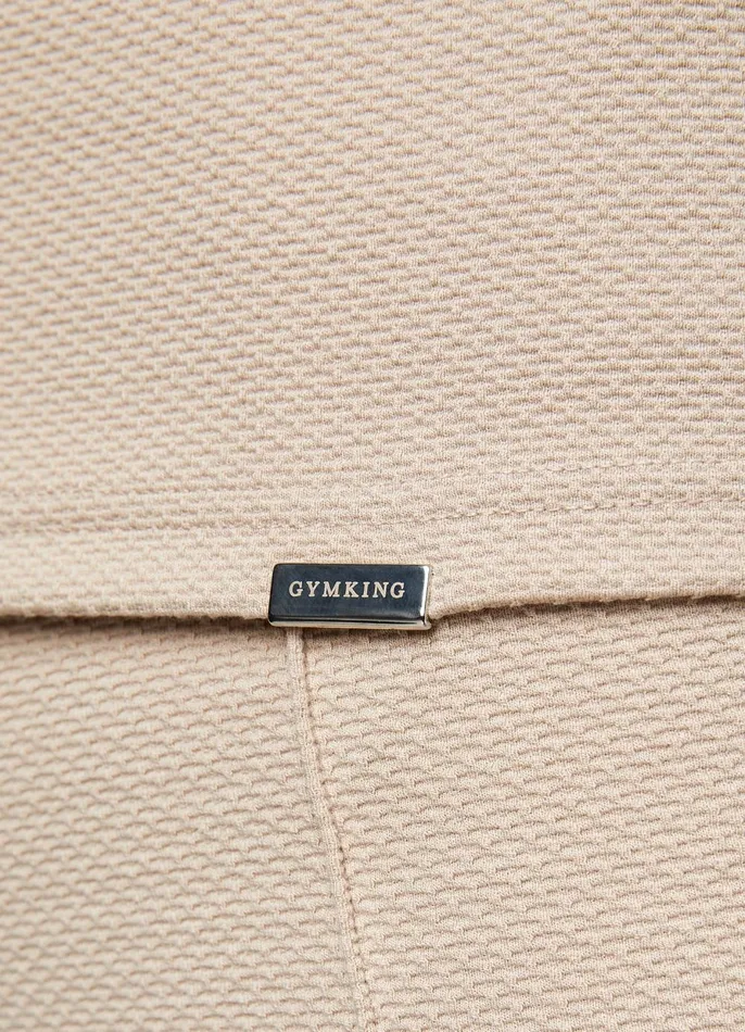 Gym King TShirts Men Signature Texture Polo 8211 Stone