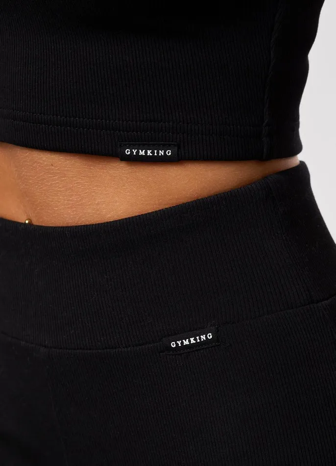 Gym King Tops and TShirts Women 365 Rib Scoop Neck Bralette 8211 Black
