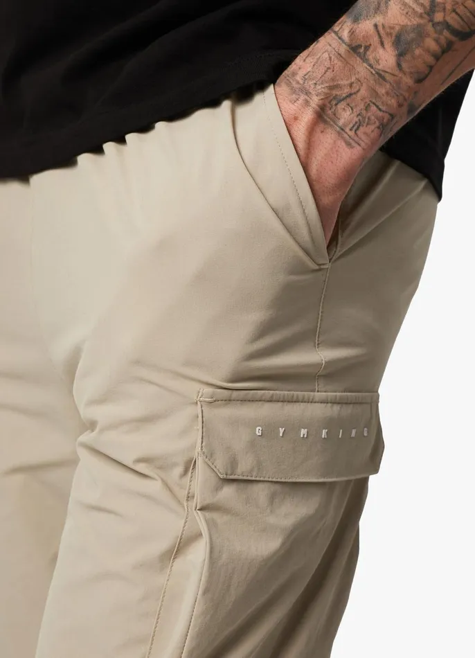 Gym King Tracksuit Bottoms Men Rebellion Cargo Jogger 8211 Sandstone