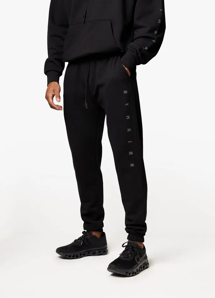 Gym King Tracksuit Bottoms Men Stealth Loopback Pant 8211 Black