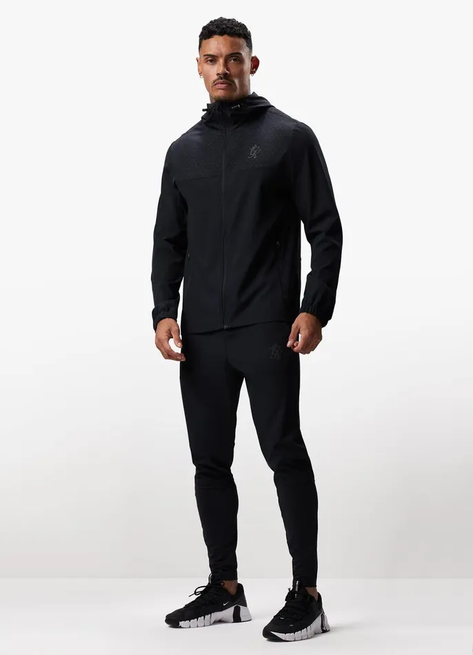 Gym King Tracksuits Men Debossed 20 FZ Tracksuit 8211 Black