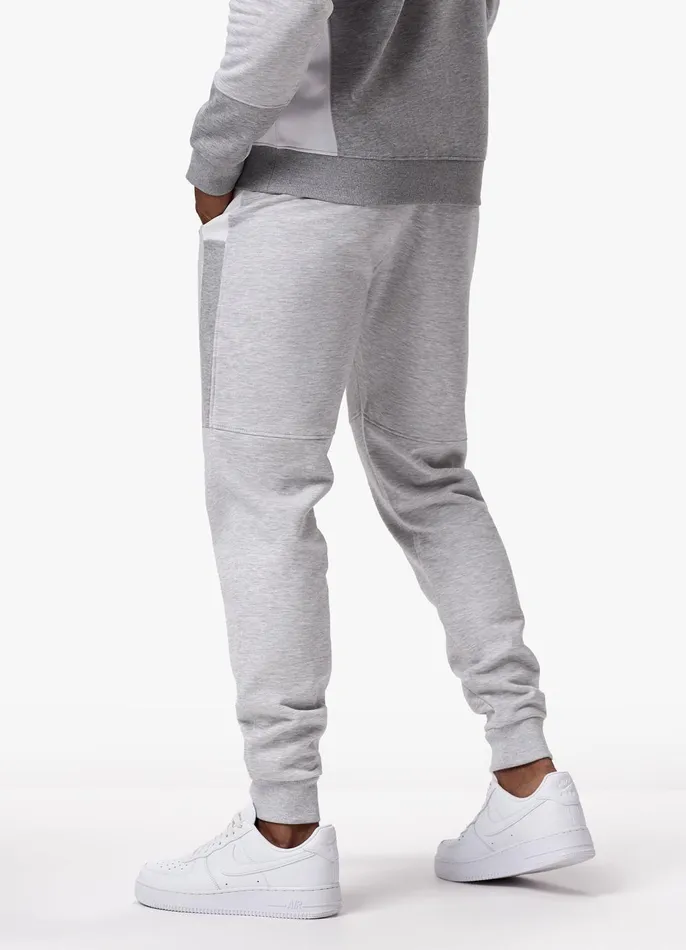 Gym King Tracksuits Men Minefield Crew Tracksuit 8211 Snow Marl