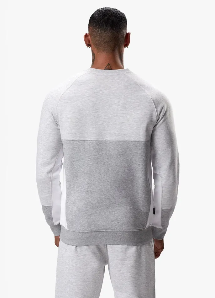 Gym King Tracksuits Men Minefield Crew Tracksuit 8211 Snow Marl