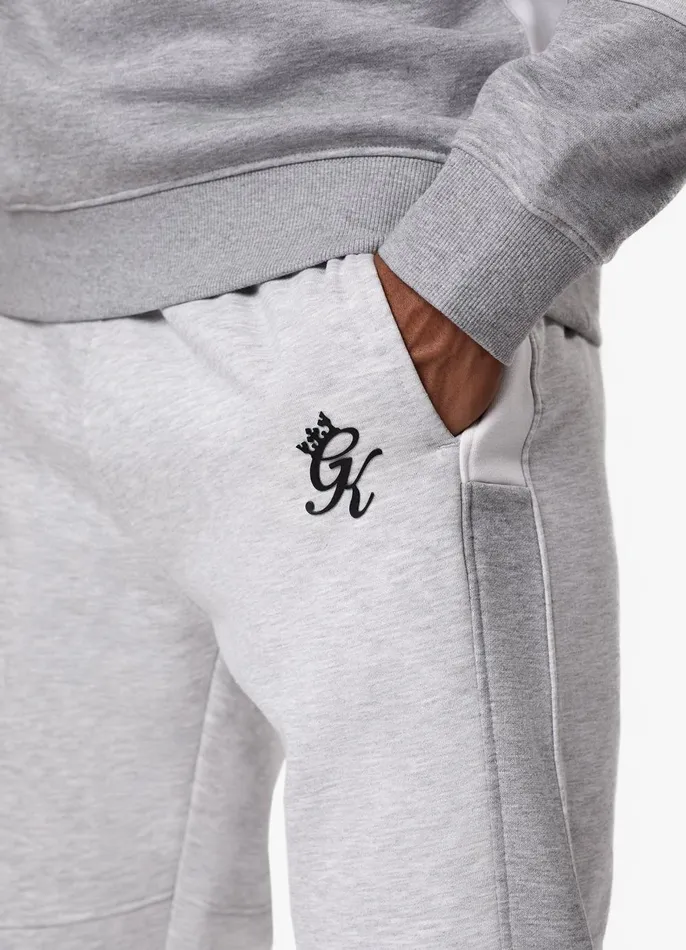 Gym King Tracksuits Men Minefield Crew Tracksuit 8211 Snow Marl