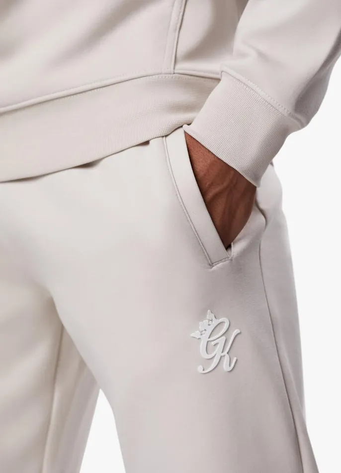 Gym King Tracksuits Men Split Linear Tracksuit 8211 Stone Grey