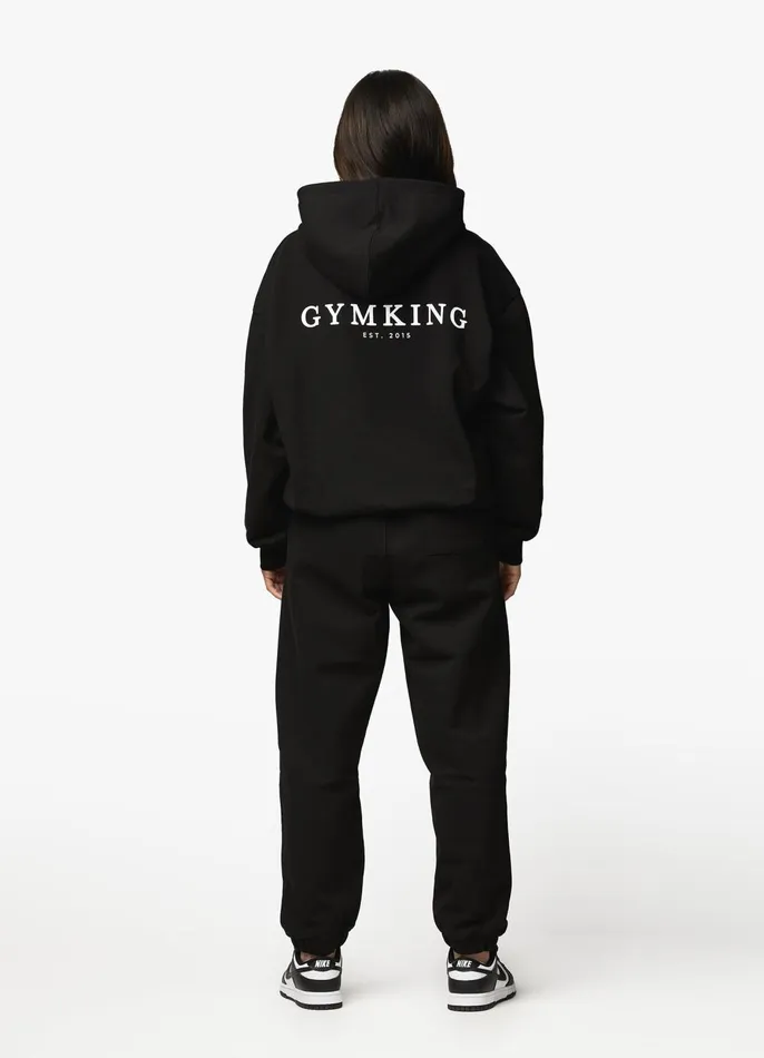 Gym King Tracksuits Women Established Relaxed Tracksuit 8211 BlackWhite