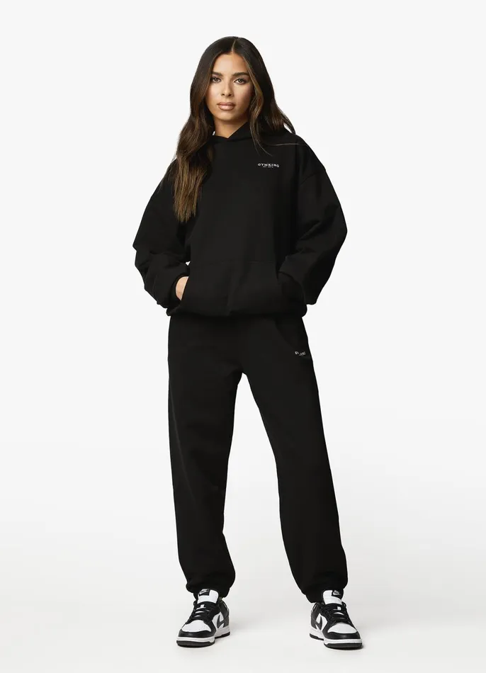Gym King Tracksuits Women Established Relaxed Tracksuit 8211 BlackWhite