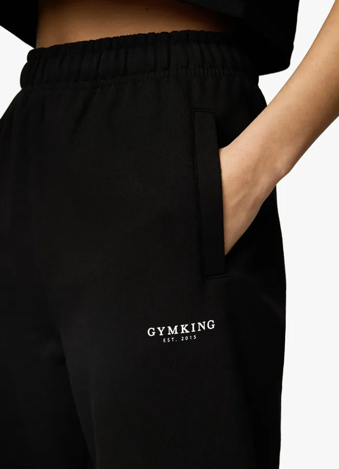 Gym King Tracksuits Women Established Relaxed Tracksuit 8211 BlackWhite