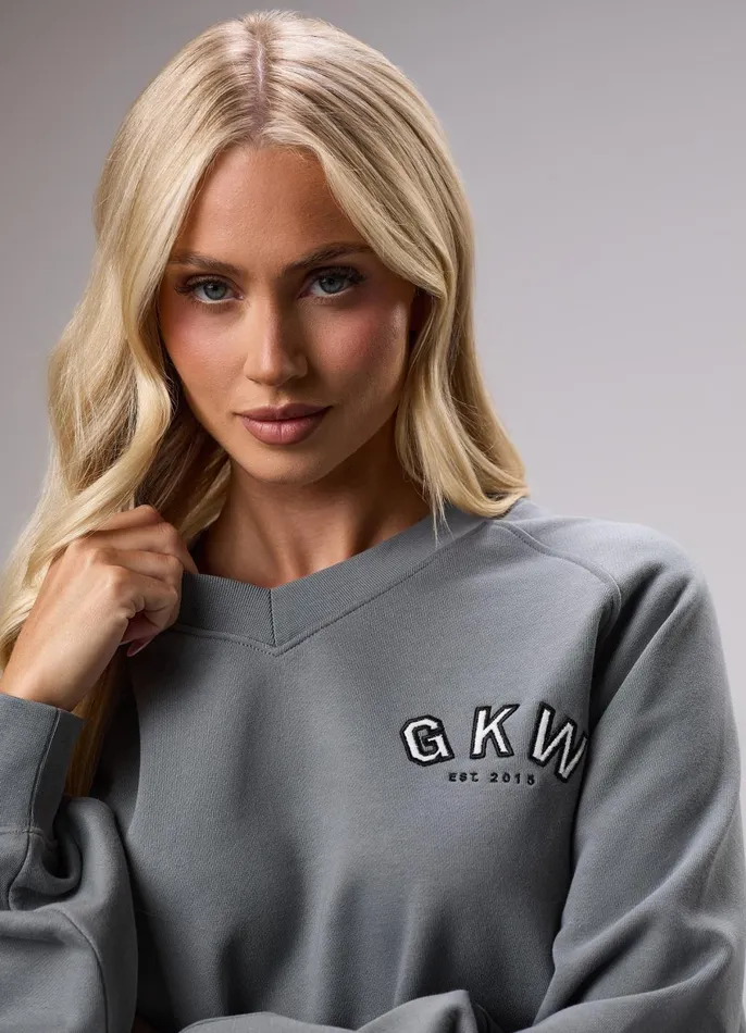 Gym King Tracksuits Women GKW Sports Luxe V Neck Crew Tracksuit 8211 Dark Sage