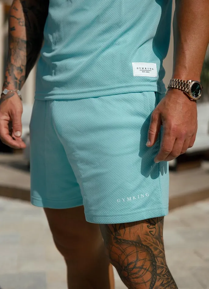 Gym King Twin Sets Men Brooklyn Mesh Short 8211 Aqua Blue Gym King Twin Sets Men Brooklyn Mesh Short 8211 Aqua Blue