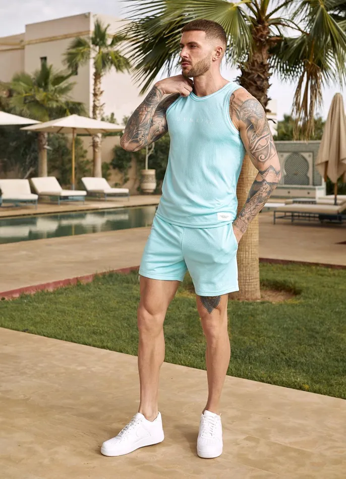 Gym King Twin Sets Men Brooklyn Mesh Short 8211 Aqua Blue Gym King Twin Sets Men Brooklyn Mesh Short 8211 Aqua Blue