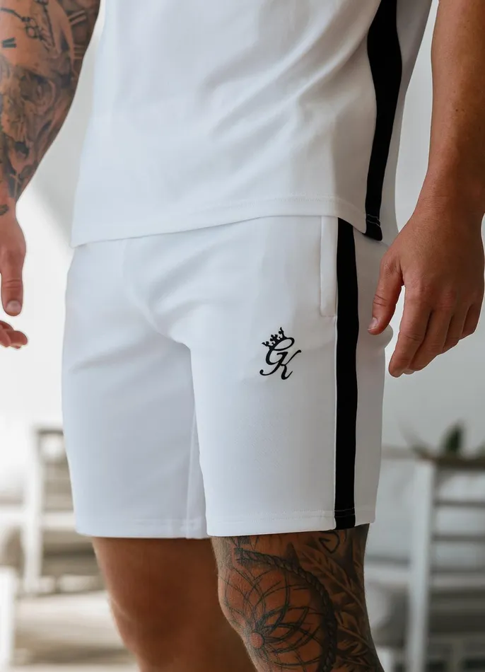 Gym King Twin Sets Men Core Plus Poly Short 8211 White