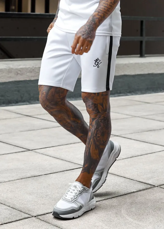 Gym King Twin Sets Men Core Plus Poly Short 8211 White