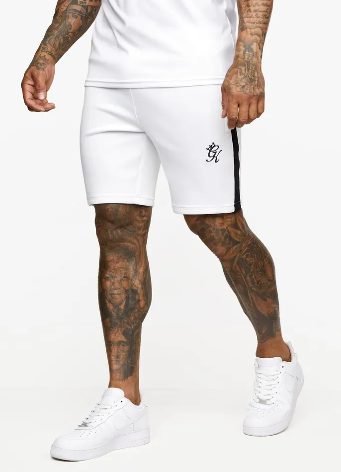 Gym King Twin Sets Men Core Plus Poly Short 8211 White