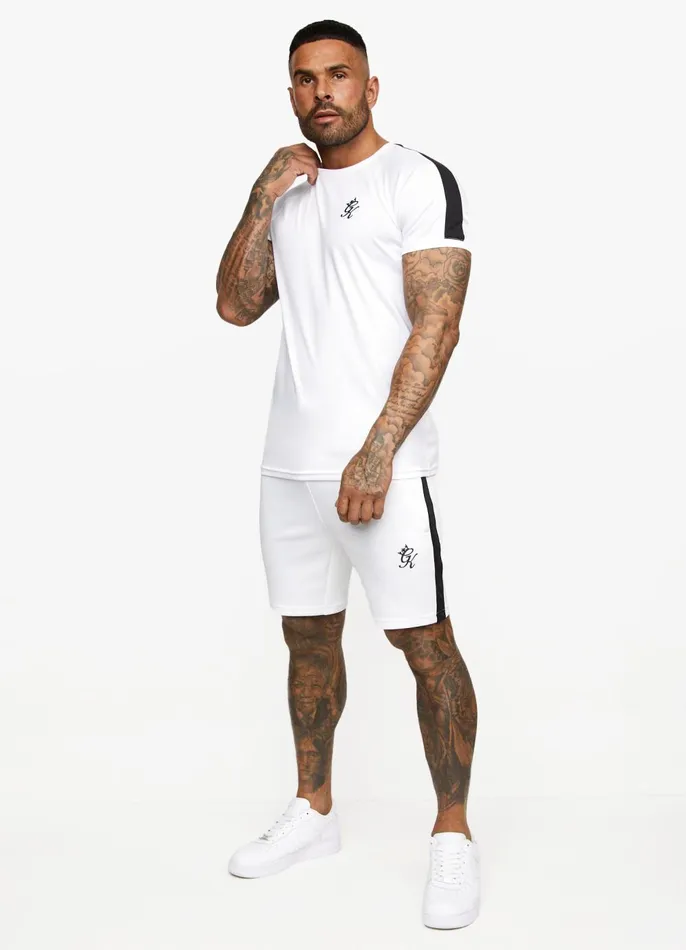 Gym King Twin Sets Men Core Plus Poly Short 8211 White