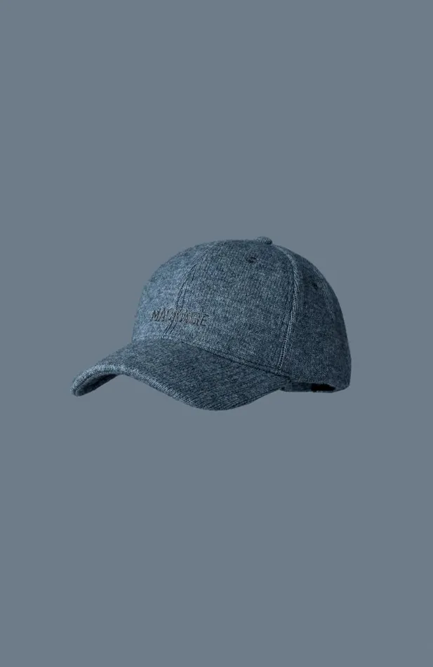 Hats Women Mackage ANDERSONCM Cashmere Logo Baseball Cap Cream
