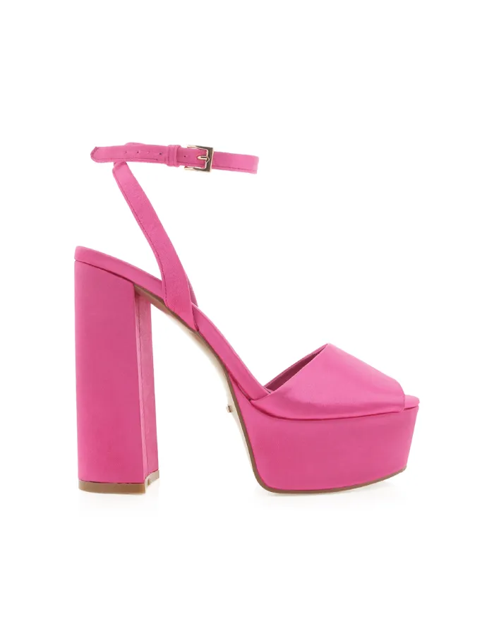 Heels Billini Block Heels BRENNA PINK SATIN