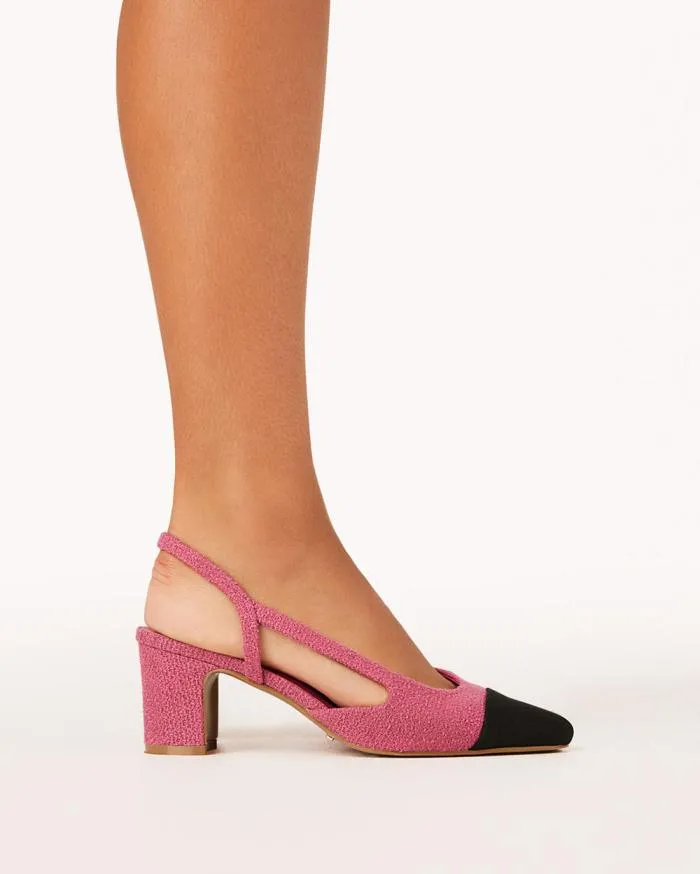 Heels Billini Block Heels FINTRA PINK TWEEDBLACK