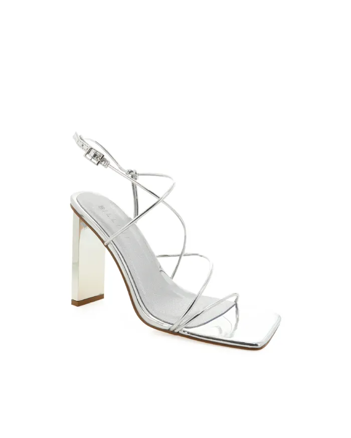 Heels Billini Block Heels ROCKWELL SILVER CHROME